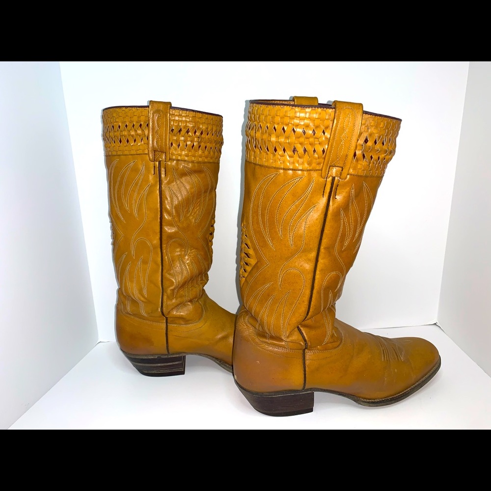 Baron Collection Dingo Western Cowboy Boots made in Spain Mens size 11.5 tan